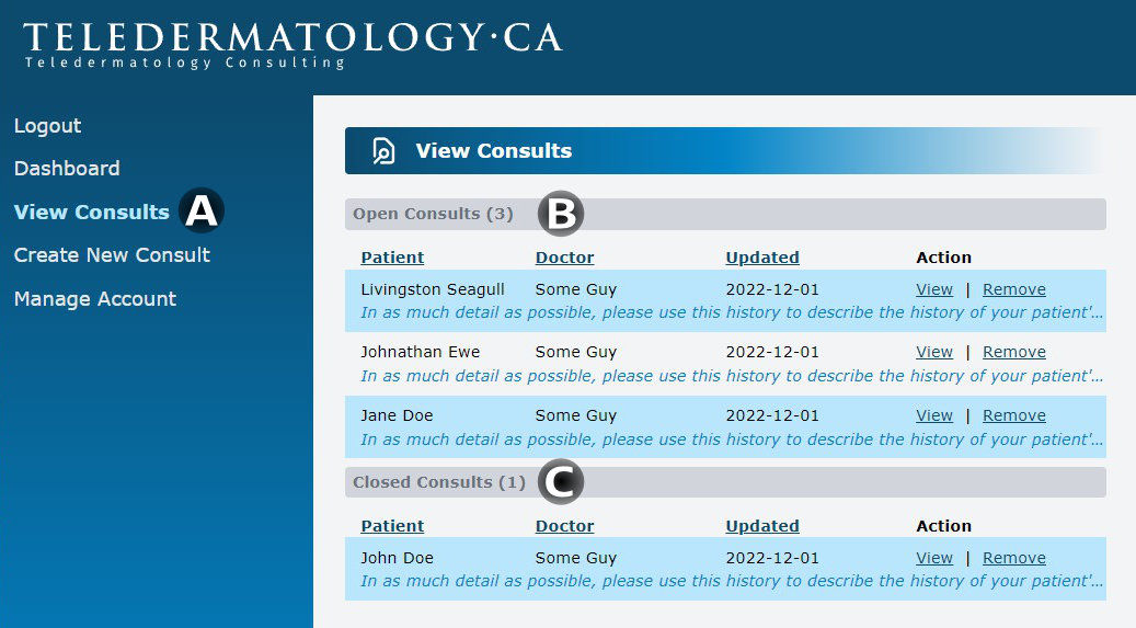 Using View Consults